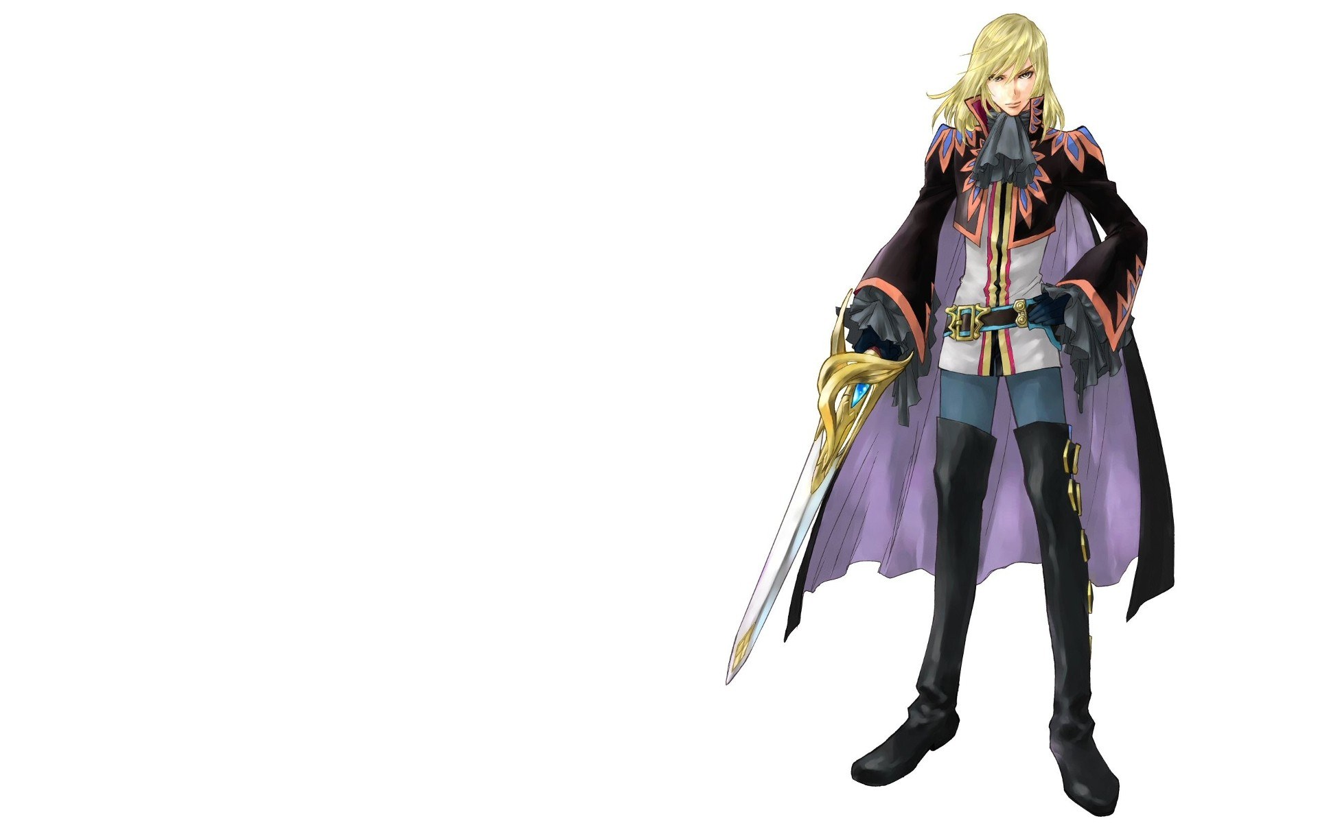 blonde knight with sword