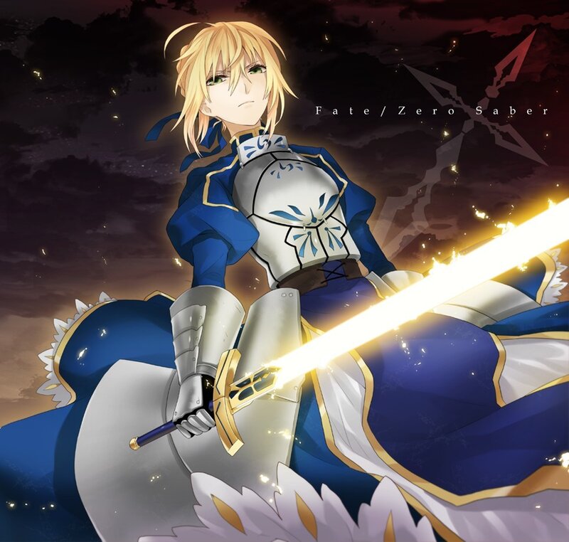 Blonde Knight with Sword — Blue, Dramatic, Night, Anime, Armor, Night Sky