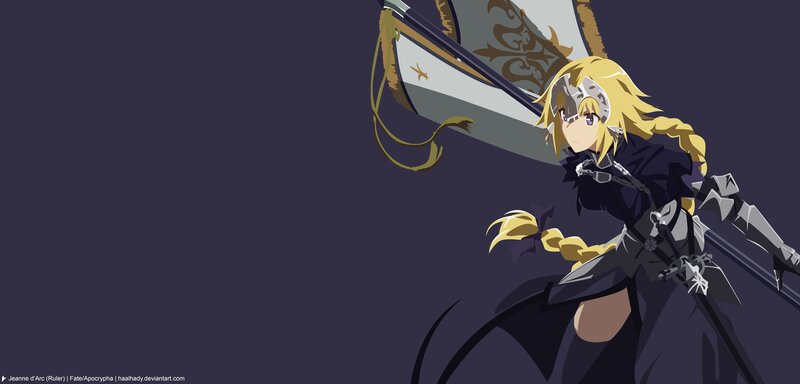 Blonde Knight with Sword — Purple, Dramatic, Anime
