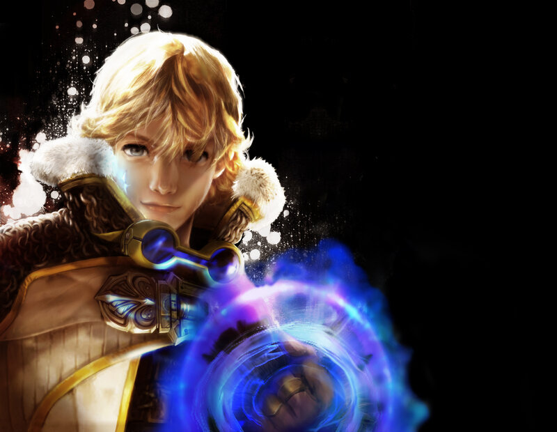 blonde mage casting spell