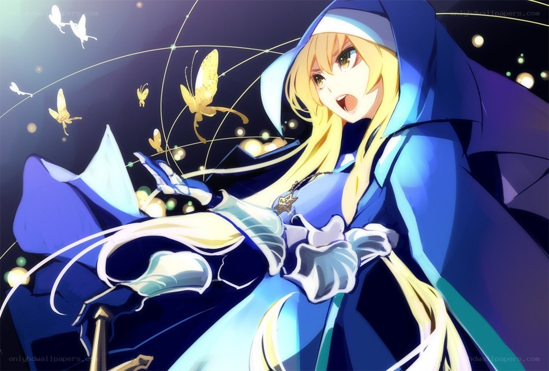 blonde mage with butterflies
