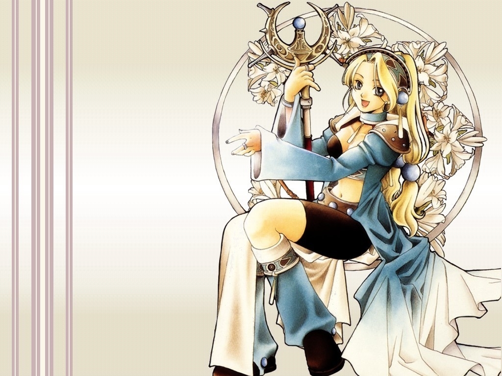 Blonde mage with staff
