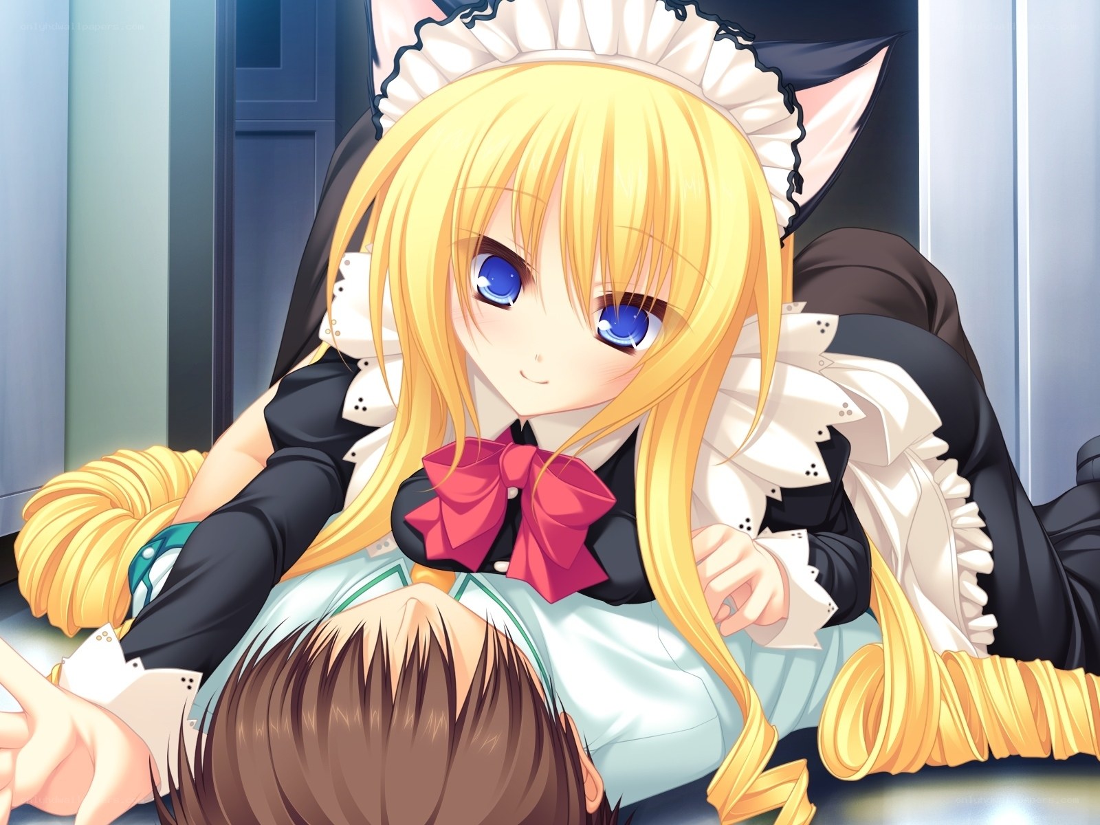 blonde maid character