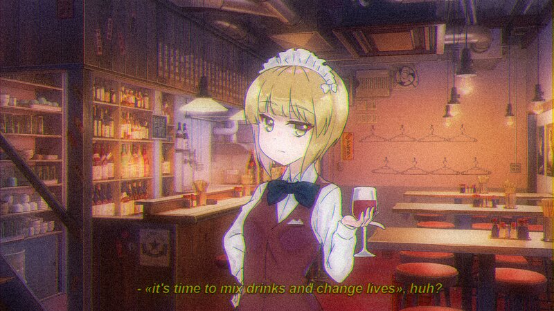 Blonde Maid in Bar — Brown