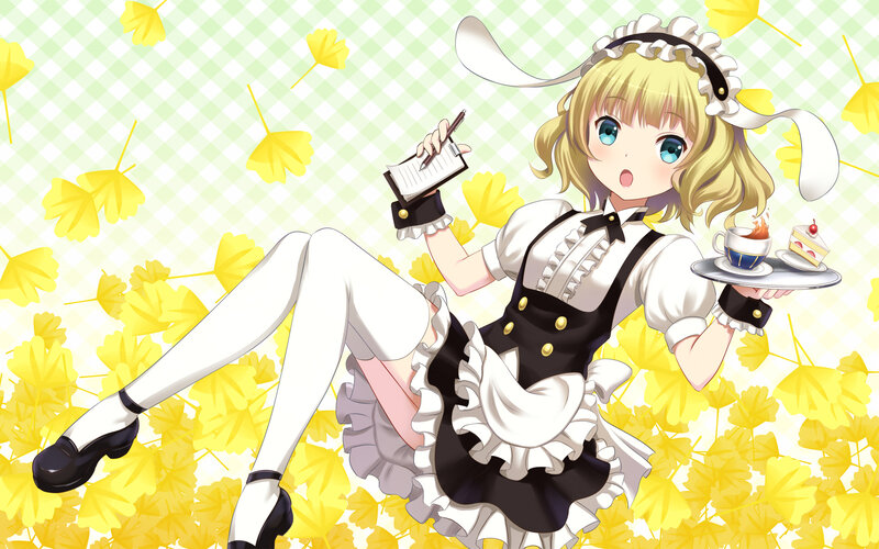 Blonde Maid with Tray