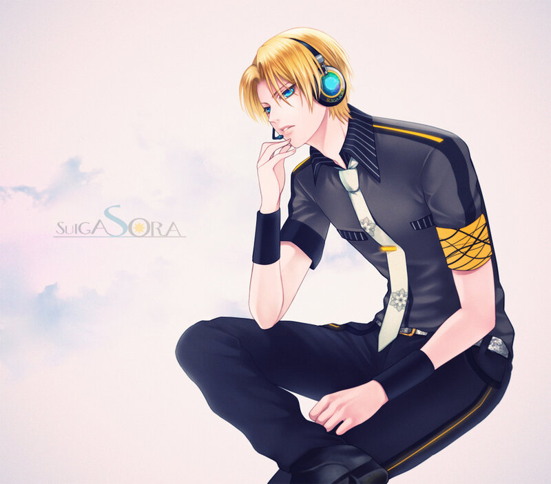 Blonde Male Character — Black