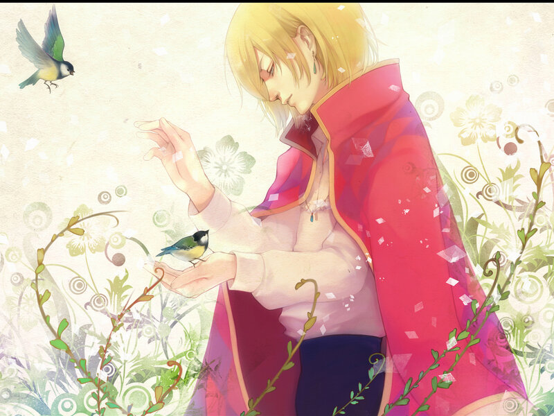 Blonde Man Feeding Birds