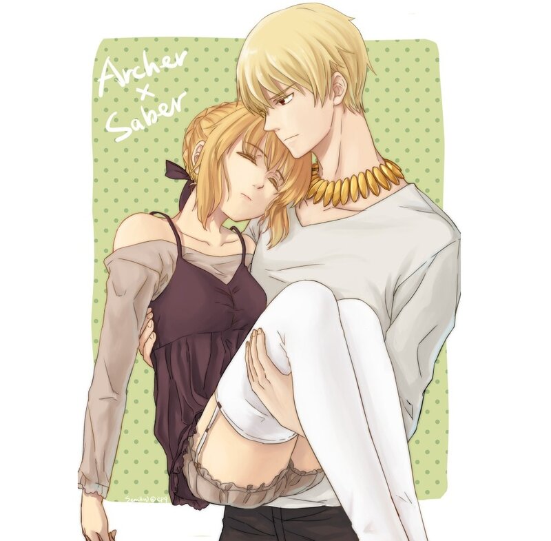 Blonde Man Holding Woman