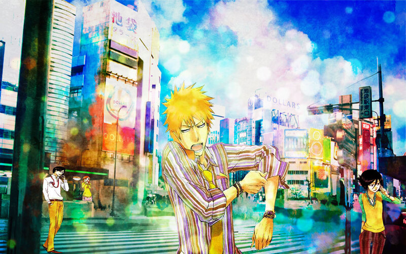 Blonde Man in Striped Shirt