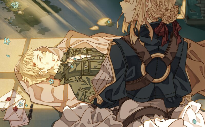 Blonde Man Lying Down