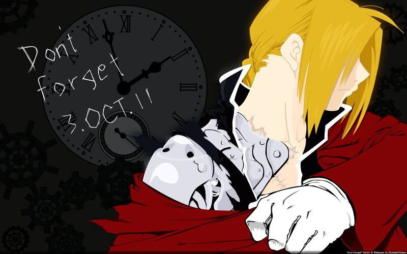 Blonde Man with Automail Arm — Black