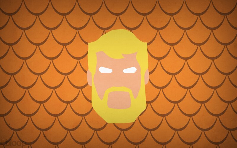 Blonde Man with Beard — Orange