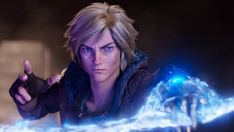 Blonde Man with Blue Eyes — Intense