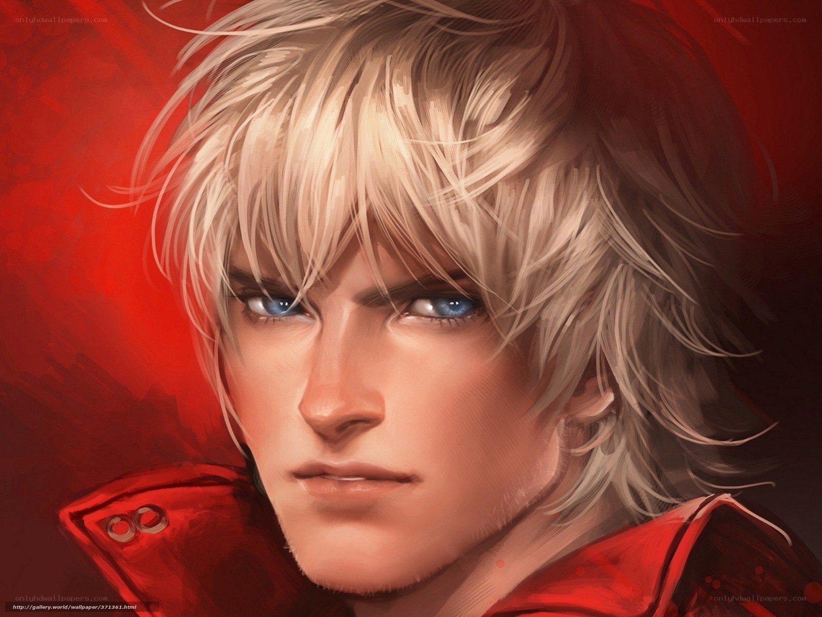 blonde man with blue eyes
