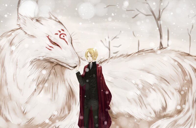 Blonde Man with Fox