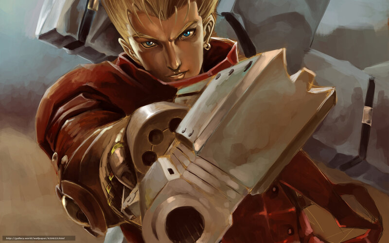 Blonde Man with Gun — Brown