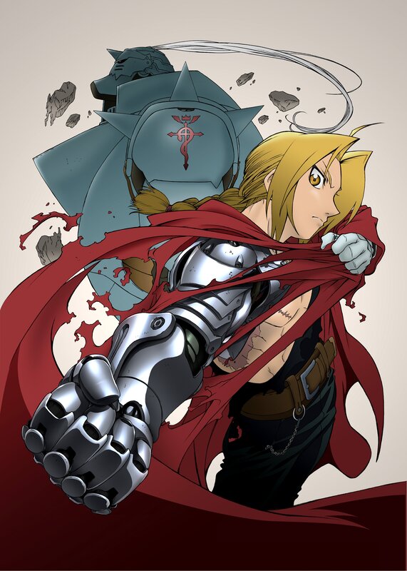 Blonde Man with Metal Arm — Red