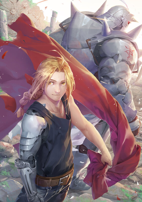 Blonde Man with Red Cape