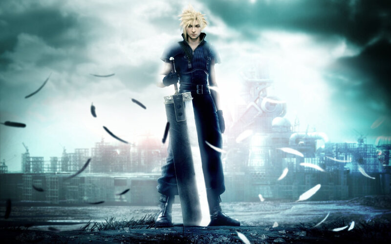 Blonde Man with Sword — Blue, Dramatic