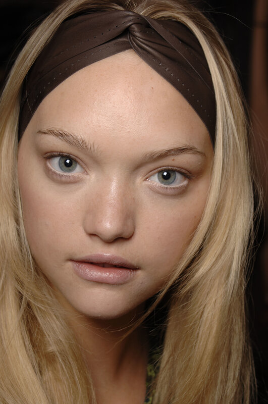 blonde model with headband