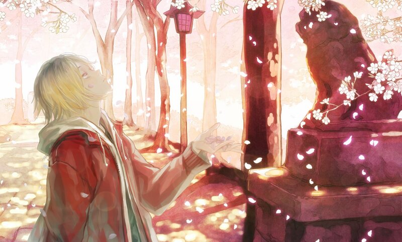 Blonde Person in Red Coat