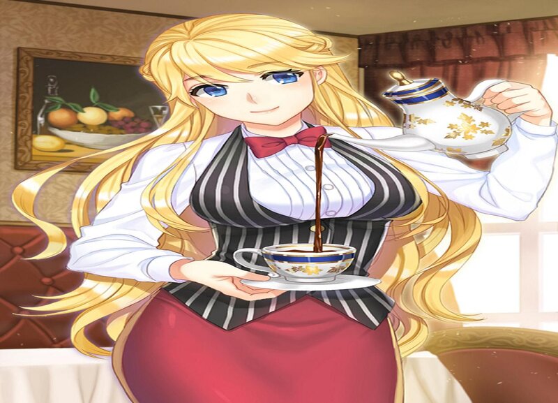 Blonde Waitress Pouring Coffee