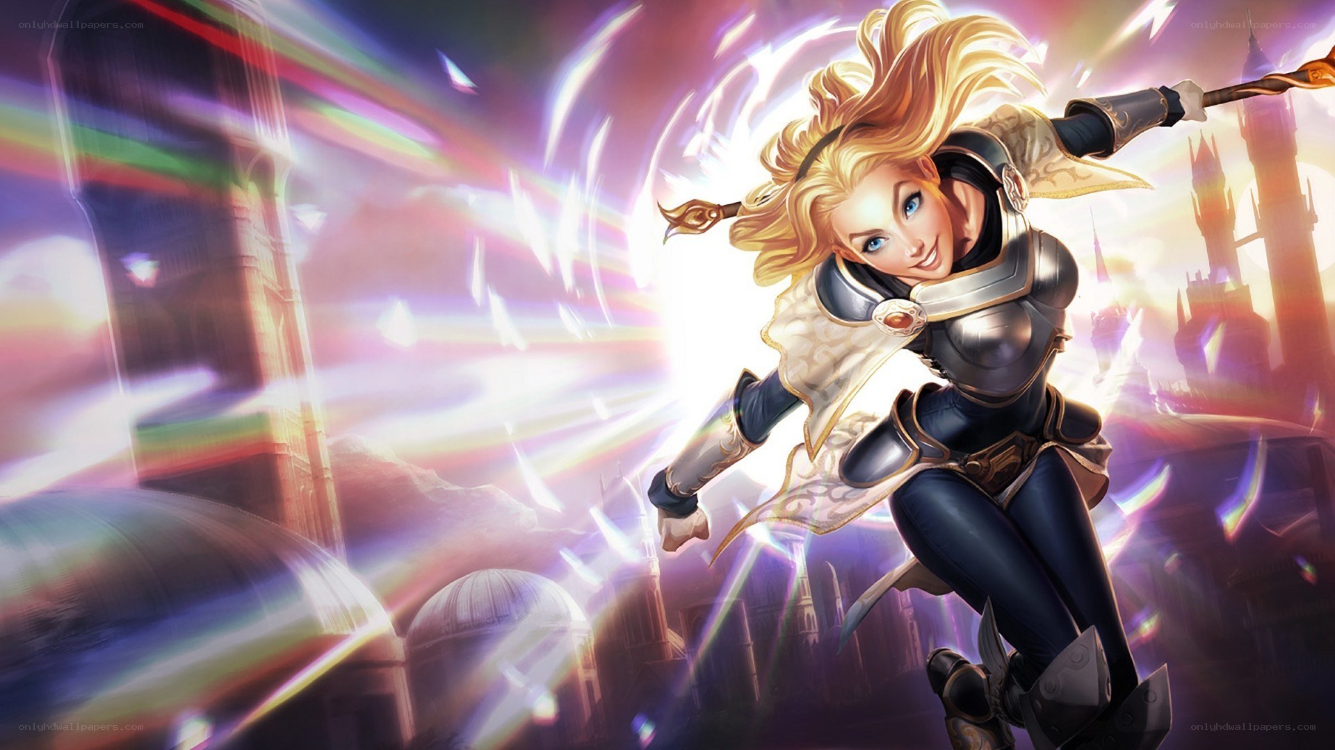 Blonde warrior in armor