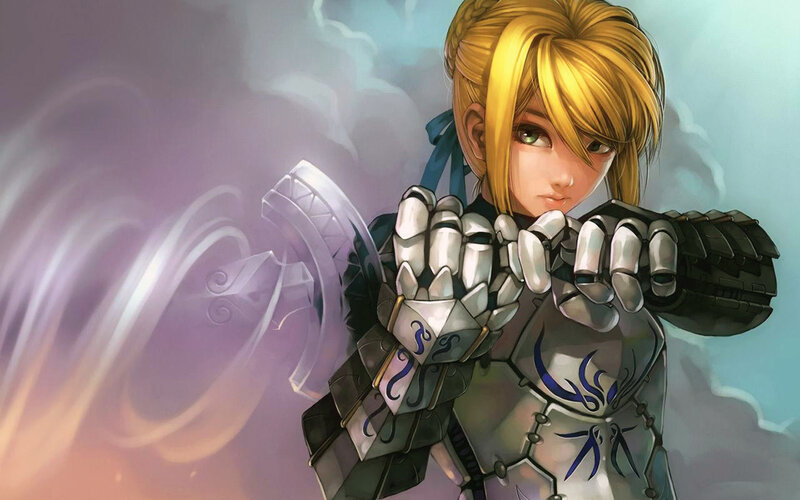Blonde Warrior in Armor — Silver