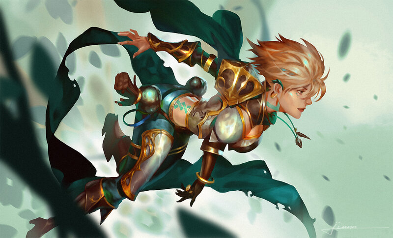 Blonde Warrior in Motion