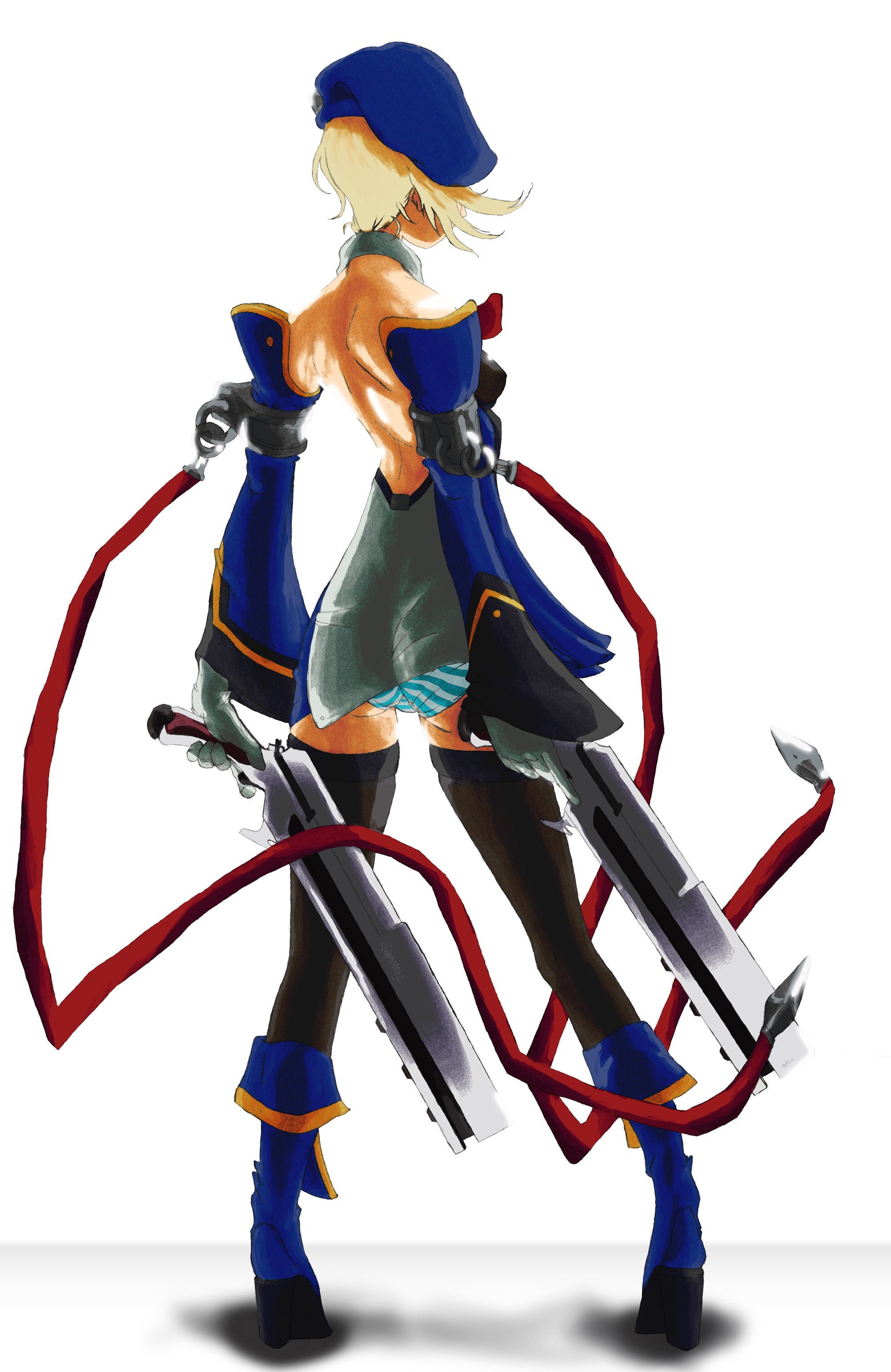 Blonde warrior with dual swords