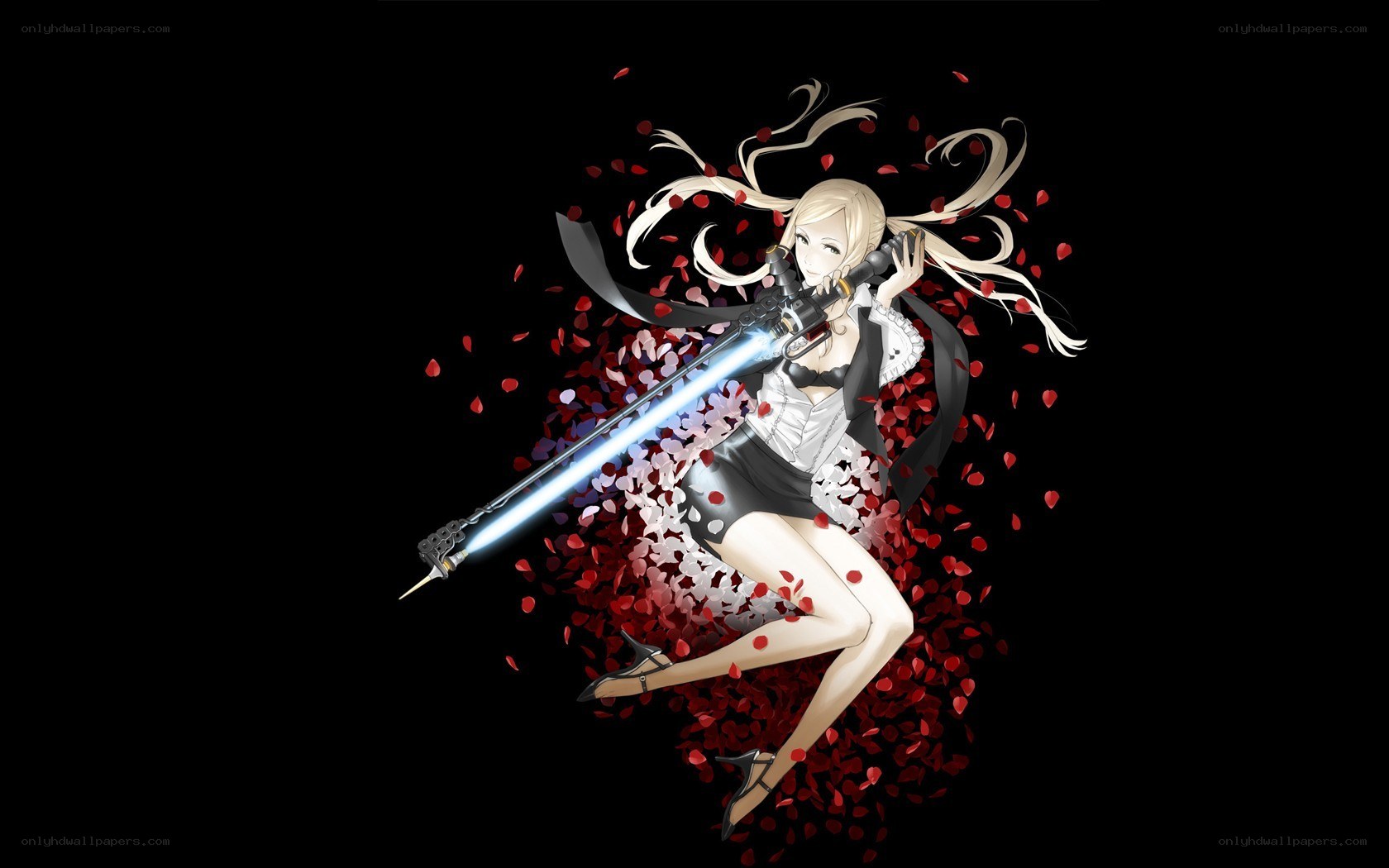 Blonde warrior with glowing sword