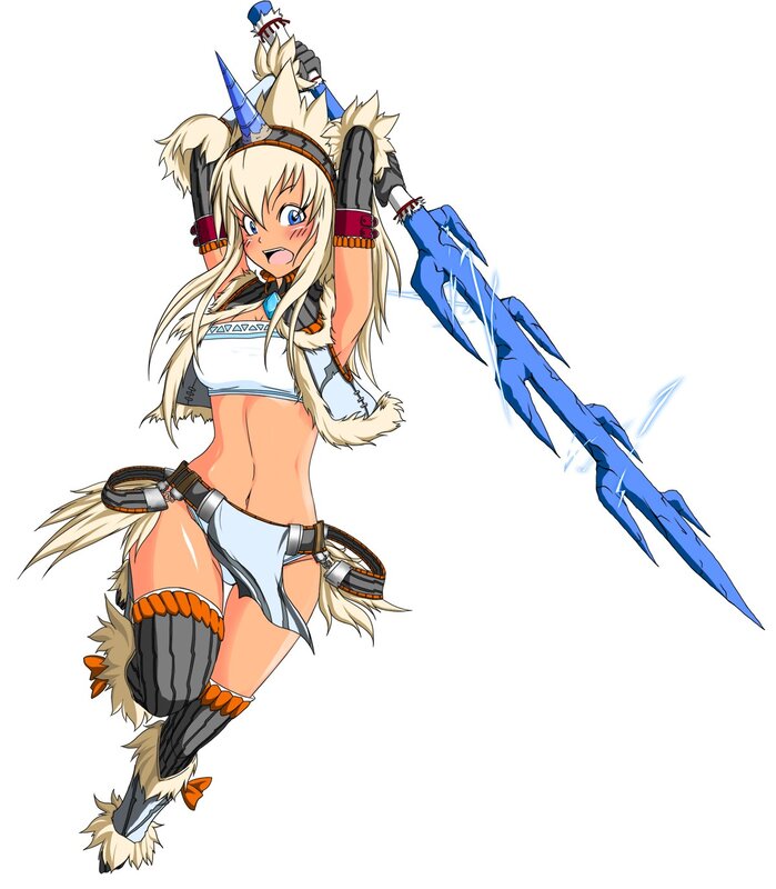blonde warrior with ice sword