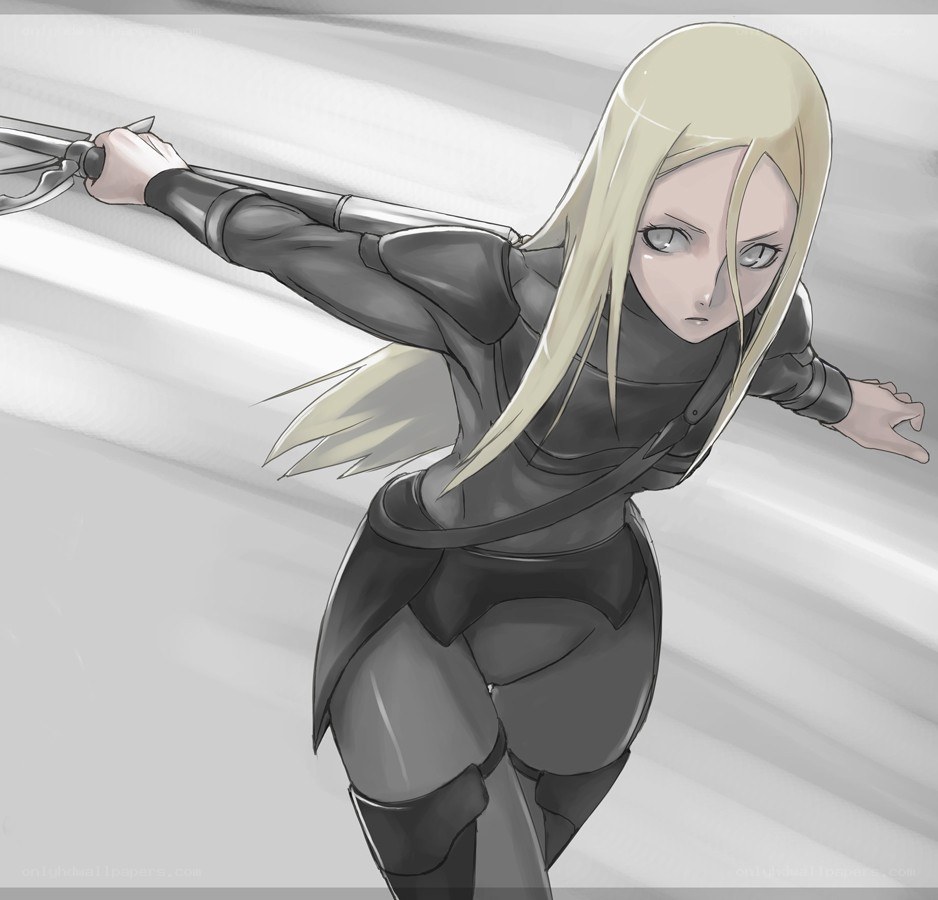 Blonde warrior with spear