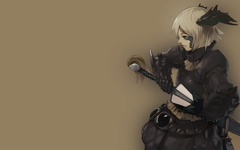 blonde warrior with sword