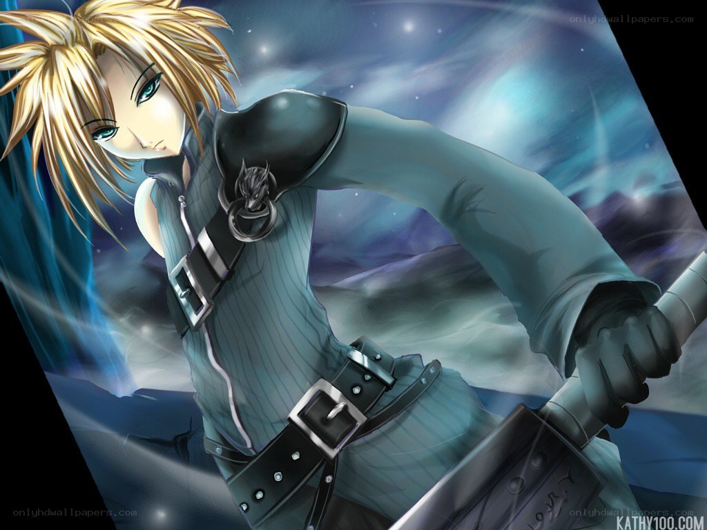 Blonde warrior with sword