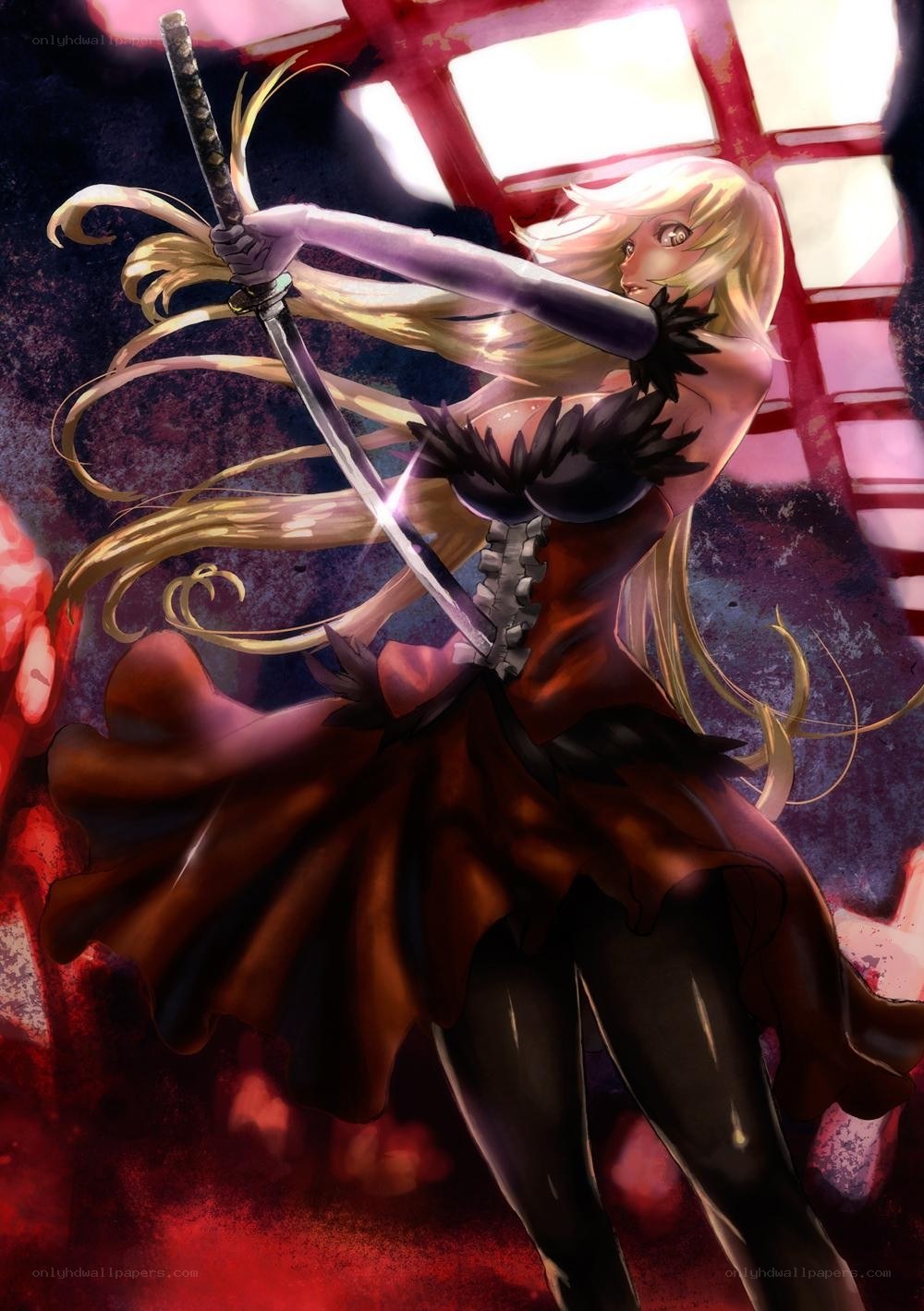 Blonde warrior with sword