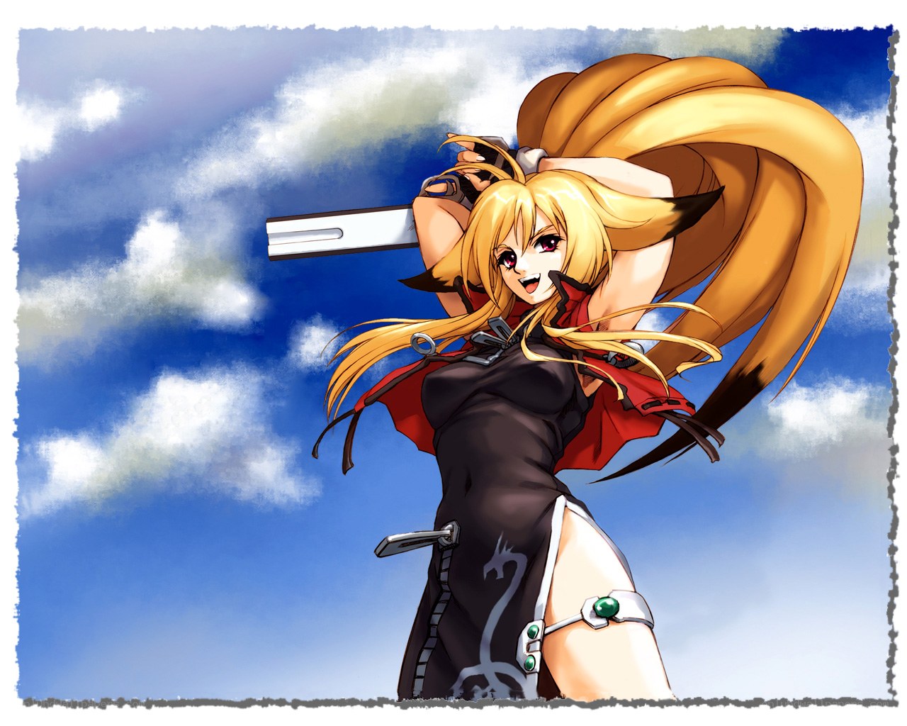 Blonde warrior with sword