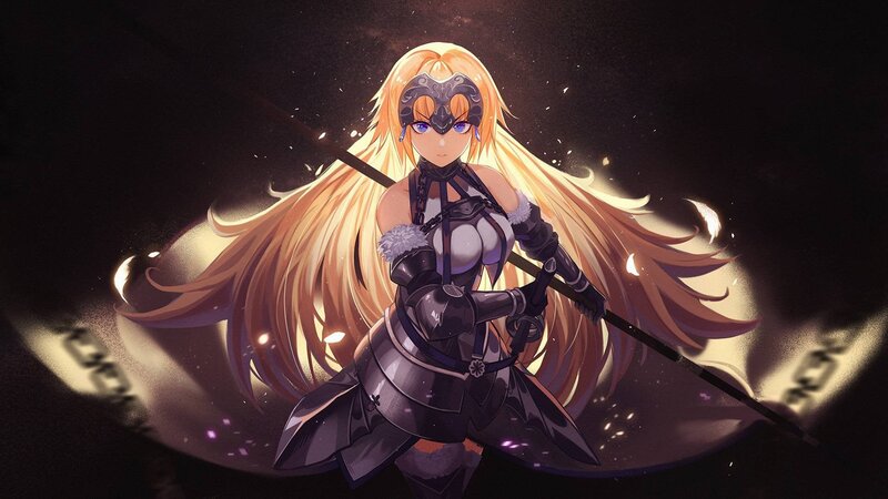 Blonde Warrior Woman — Black, Dramatic, Night