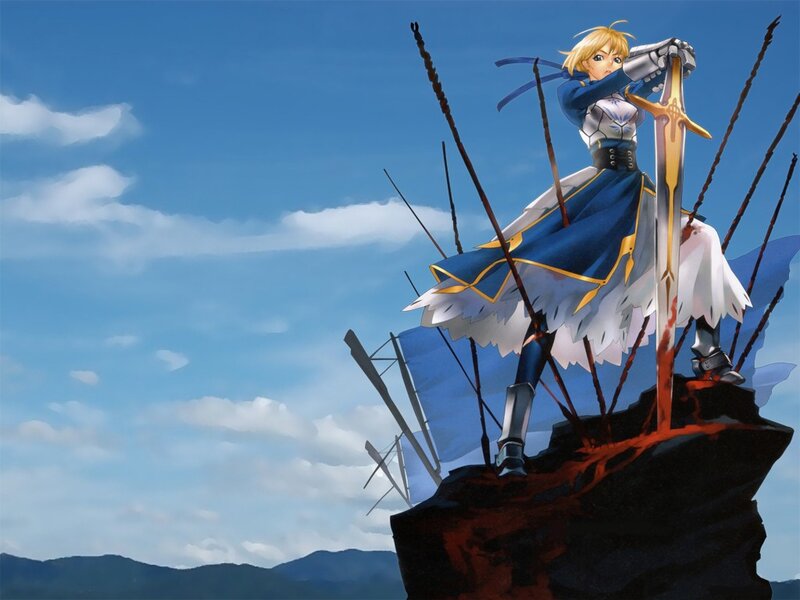 Blonde Warrior Woman — Blue, Dramatic, Afternoon