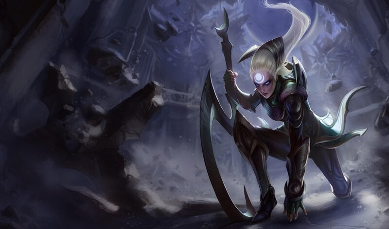 Blonde Warrior Woman — Purple, Dramatic