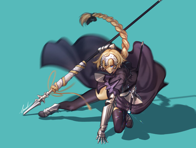 Blonde Warrior Woman — Teal