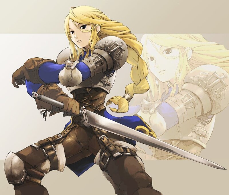 Blonde Warrior Woman — Yellow