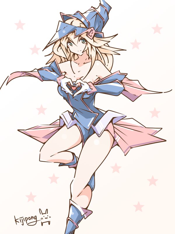 Blonde Witch Character — Blue, Playful, Anime