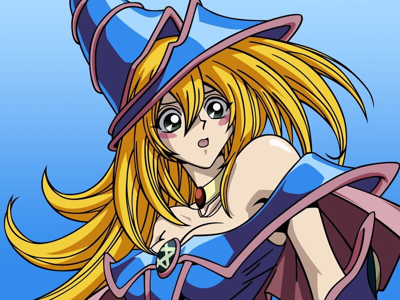 Blonde Witch Character — Blue, Playful