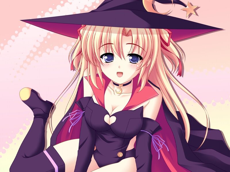 Blonde Witch Character — Pink