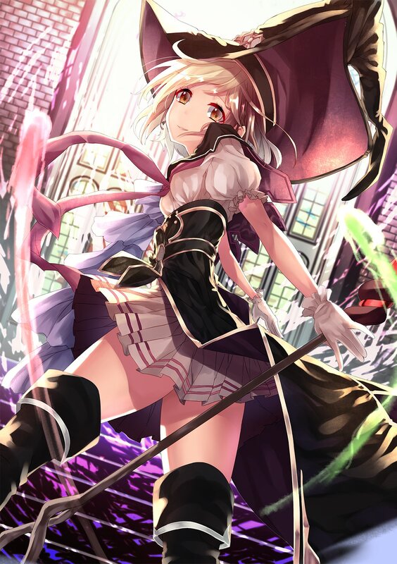 Blonde Witch Character — Purple, Dramatic, Afternoon