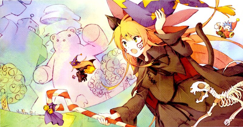 Blonde Witch Character — Yellow, Chaotic