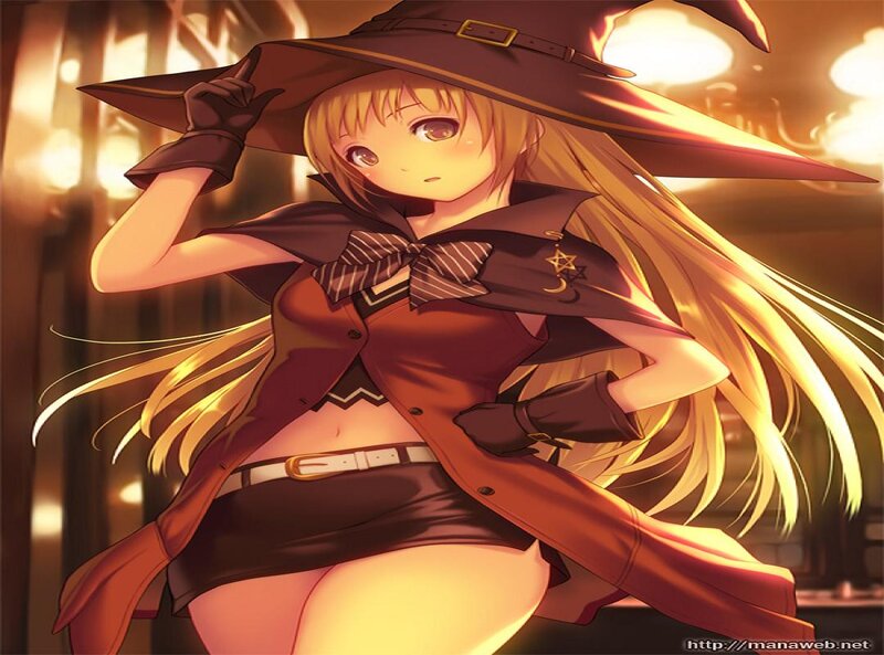 Blonde Witch Character — Yellow, Dramatic