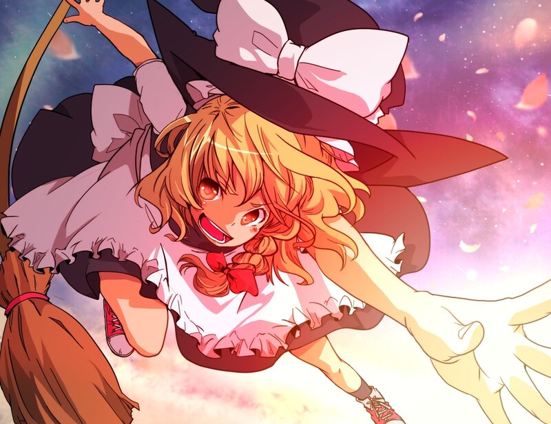 Blonde Witch Flying