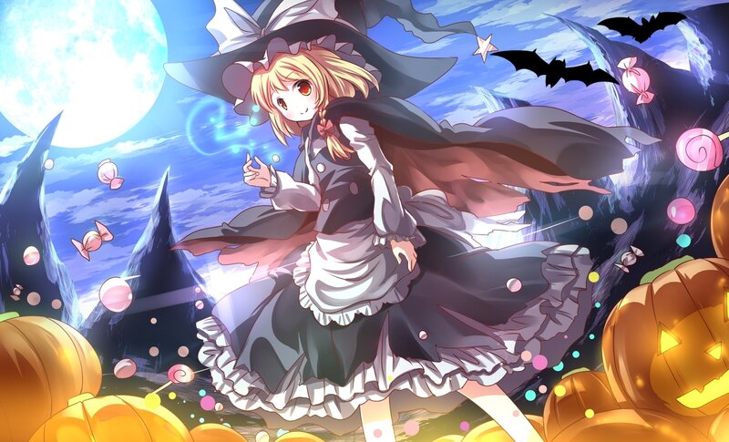 Blonde Witch Girl — Blue, Festive